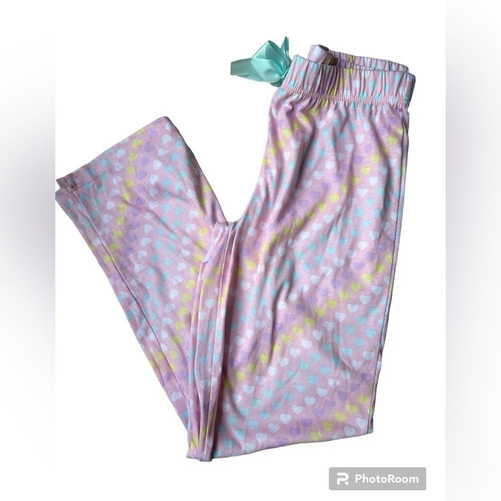 Max & Olivia girls sleep‎ pants xl 14/16 Hearts Macy’s lounge pants spring 2025